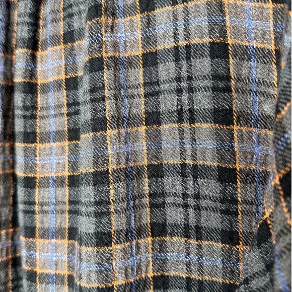 Free People Northern Bound Oversized Plaid Half Button Long Sleeve Shirt XS - Picture 8 of 13